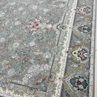 فرش 1500 شانه زمرد مشهد گل برجسته