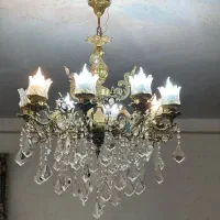 لوستر برنجی هشت شاخه