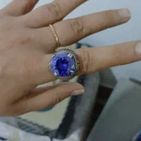 انگشتر رکاب نقره با سنگ شیشه|جواهرات|قم, صفاشهر|دیوار