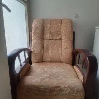 مبل تک نفره چوبی