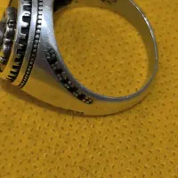 انگشترنقره۹۲۶ با نگین عقیق یمن و گل نقره|جواهرات|مسجد سلیمان, |دیوار