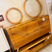 آینه کنسول آکار رنگ چوب طبیعی زرین کالا2|بوفه، ویترین، کنسول|یاسوج, |دیوار