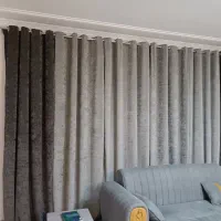 پرده مخمل پانچی آماده|پرده، رانر، رومیزی|کمیجان, |دیوار