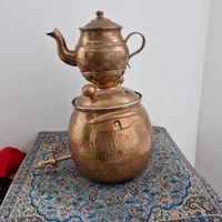 سماور وقوری مسی|سماور، چای‌ساز، قهوه‌ساز|جم, |دیوار