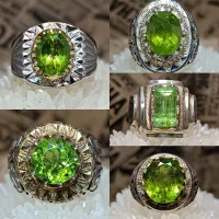 انگشتر نقره زبرجد اصل صد در صد طبیعی ضمانتی