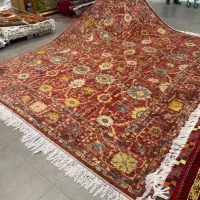 فرش دستباف (بساک)۱۱ متری نقشه مدرن قرمز