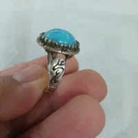 انگشتر فیروزه و نقره