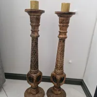 تابلو چوبی دست ساز، شمعدان چوبی، گلدان چوبی، دکوری|تابلو، نقاشی، عکس|شیراز, نشاط|دیوار