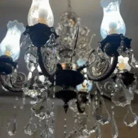 لوستر ۶ شاخه برنز رنگ ثابت