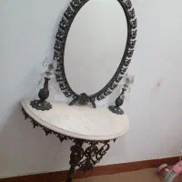 آینه و کنسول و دوتا شمدونی سالم سالم در حدنو|بوفه، ویترین، کنسول|تایباد, |دیوار