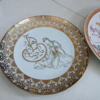 دوعدد بشقاب قدیمی دکوری محدوده رودکی|کلکسیون اشیاء عتیقه|ارومیه, |دیوار