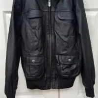 کاپشن چرم اصل گاوی