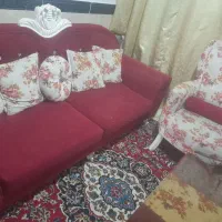 یک تخته مبل راحتی هفت نفره|مبلمان خانگی و میز عسلی|نطنز, |دیوار