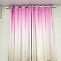 پرده پانچ بغل طوسی وسط حریر ساده با زیر پرده ای|پرده، رانر، رومیزی|کرج, حصارک بالا|دیوار