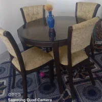 میز ناهارخوری گرد چوپ راش