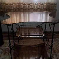 فروش میز پر کاربرد سه طبقه فرفورژه