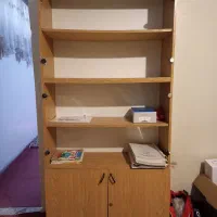 کمد کتابخانه چوبی روشن
