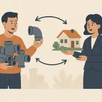 تهاتر مصالح و اجرای اسکلت و معماری