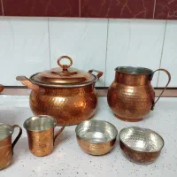 ظروف مسی. قابلمه مسی. پارچ. پیاله|ظروف پخت‌وپز|قم, چهل درخت‎|دیوار