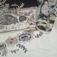 روفرشی مخمل کرم قهوه ای