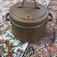 قابلمه مسی قدیمی سنگین بسیارمقاوم|ظروف پخت‌وپز|بهارستان, |دیوار