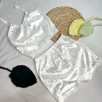 ست تاپ شورتک مخمل