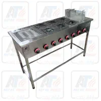 اجاق گاز ترکیبی3 کاره/کته پز/سنگ گریل/سرخکن