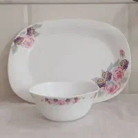 دیس وکاسه آبگوشت خوری گل بنفش