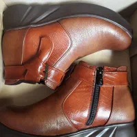 نیم بوت قهوه ای چرم طبیعی تبریز نو