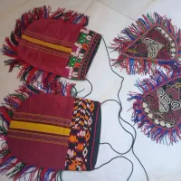 قالیچه دیواری دست بافت ترکمنی با سندش