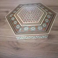 جعبه شکلات خوری خاتم کاری مدل شش ضلعی|صنایع دستی و سایر لوازم تزئینی|تهران, شهرک دانشگاه|دیوار