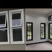 پنجره دوجداره یوپی وی سی آلومینیوم  توری ( اقساطی)