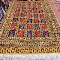 قالیچه ۳متری دستباف ترکمن نقشه خشتی