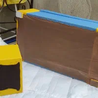 مبل دو نفره کودک باباسفنجی با پاف|تخت و صندلی بچه|کرمانشاه, |دیوار
