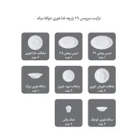 سرویس ۲۹ پارچه ۶ نفره مدل النور چینی زرین|ظروف سرو و پذیرایی|کرج, کوی امامیه|دیوار