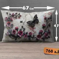 روبالشتی مخمل دو رو طرح رخساره کد 7995