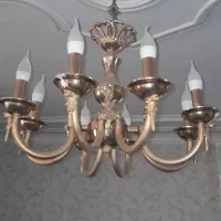 لوستر ۸ شعله ابکاری طلا  سالم|لوستر و چراغ آویز|شهریار, شهریار|دیوار