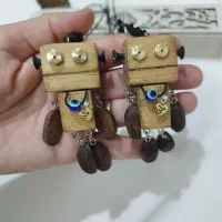 آویز چوبی ماشین طرح آدمک