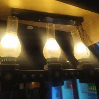 لوستر حباب دارچوبی