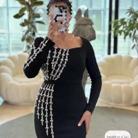 لباس شب مجلسی سنگ دوری شده