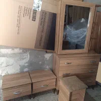 فروش سرویس خواب دو نفره چوبی همراه با تشک طبی سالم
