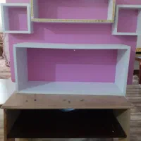 قفسه جا کتابی و میز مطالعه