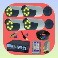 دستگاه dvr 4 کانال5مگاپیکسل. دوربین مداربسته