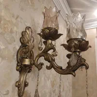 چراغ دیواری کلاسیک برنزی اصل (جفت) سالم و سنگین