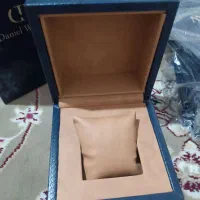 جعبه ساعت تک خونه چرم پوست ماری سرمه‌ای