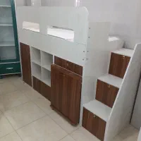 تخت دوطبقه یکنفره میز تحریر دار