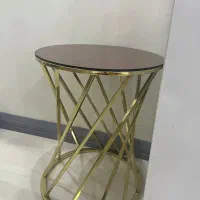 میز طلایی استیل ۵۰ سانت