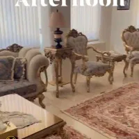مبل استیل سلطنتی ۷نفره با ناهار خوری ۸ نفره