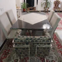 میز نهار خوری ۶ نفره  استنلس استیل  ۳۰۴