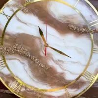 ساعت طرح مرمر رزینی